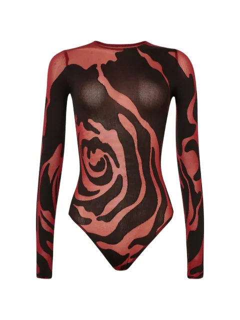 Wolford Langärmeliger Rose Shadow Body