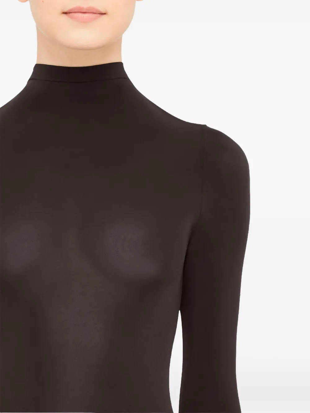Wolford Buenos Aires body met hoge hals Bruin