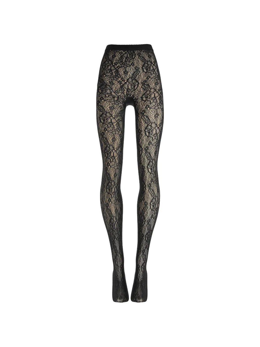 Wolford フローラルレースメッシュ タイツ In Black