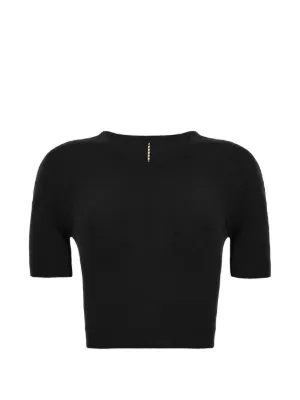 Alexander Wang モノグラム クロップド Tシャツ | ブラック | FARFETCH JP