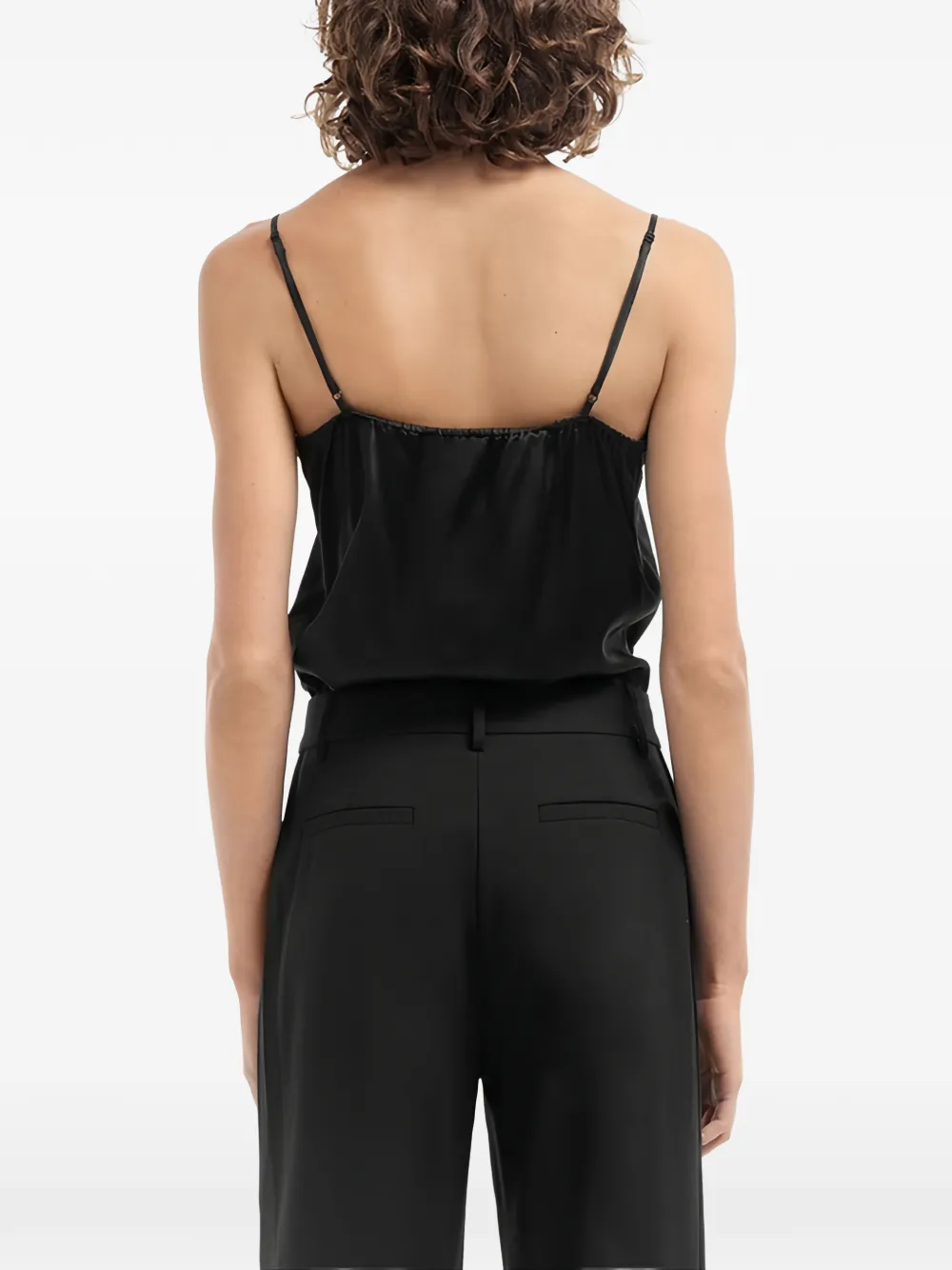 Co Lace-trim Blouse in Black, view 5