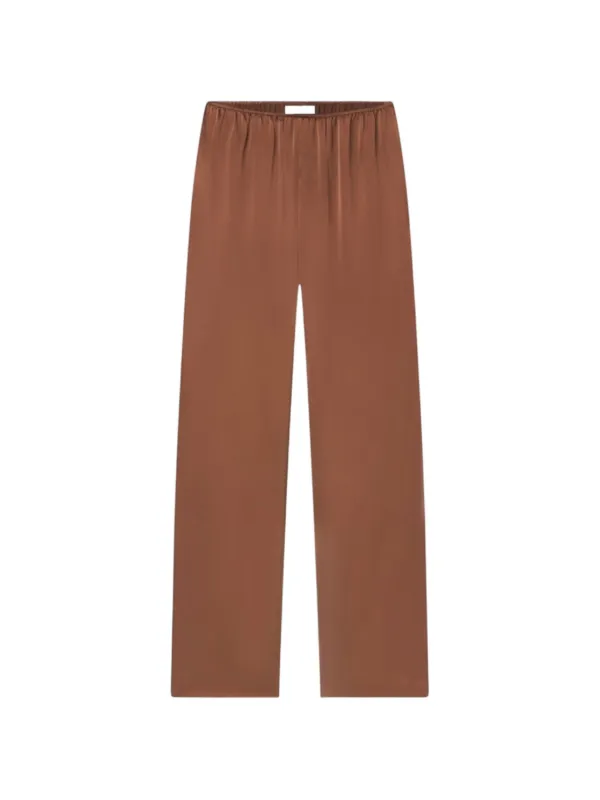 Co Elasticated Straight-leg Trousers in Brown