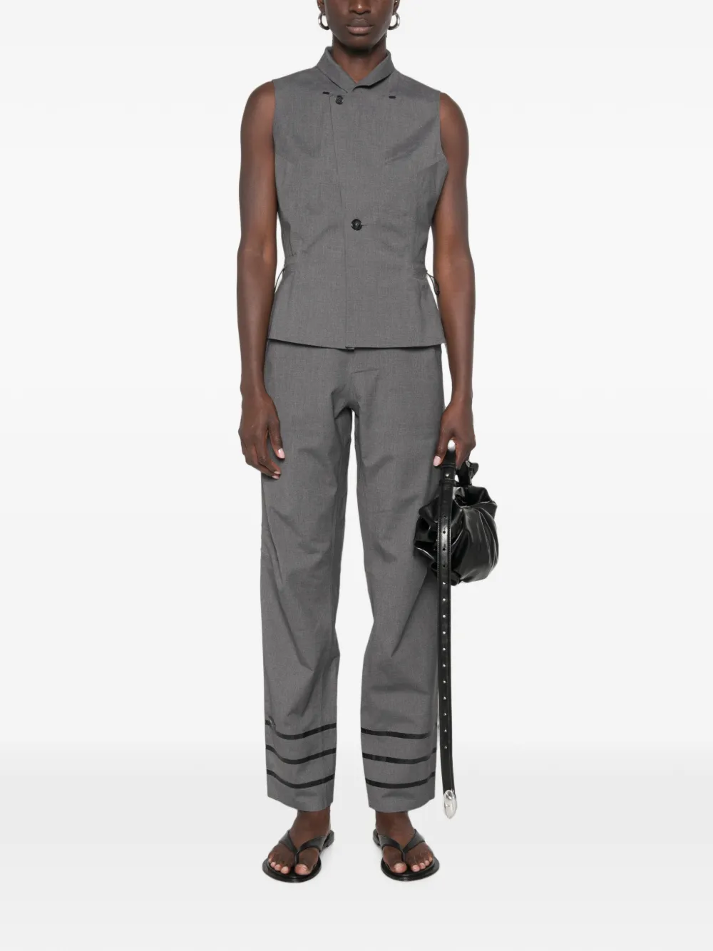  Coperni Buttoned Pocket Trousers - Gris 