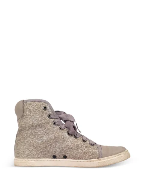 Lanvin Pre-Owned 텍스처 하이탑 스니커즈
