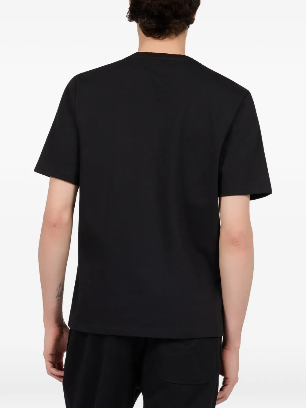 Roberto Cavalli snake floral-print T-shirt Zwart