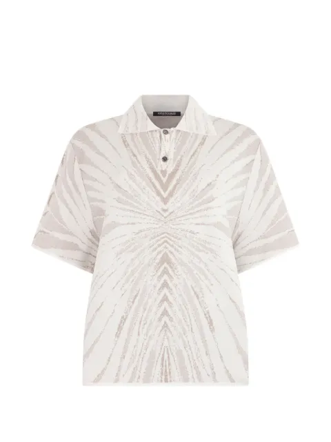 Roberto Cavalli ray-print polo shirt