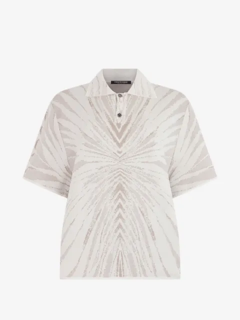 Roberto Cavalli ray-print polo shirt