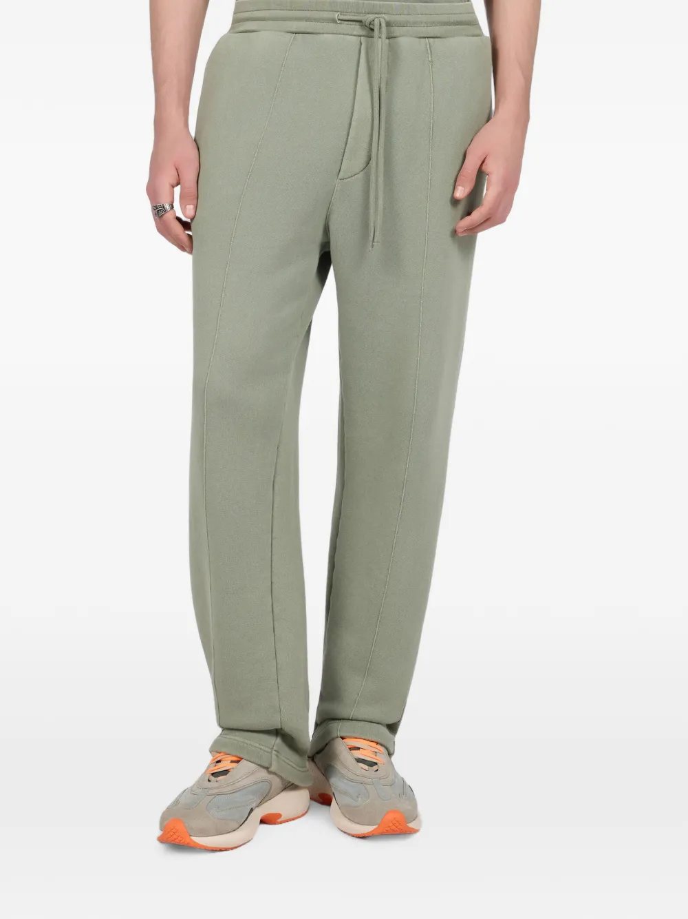 Roberto Cavalli drawstring straight-leg track pants Groen