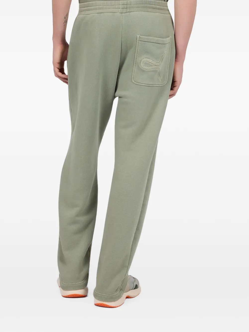 Roberto Cavalli drawstring straight-leg track pants Groen