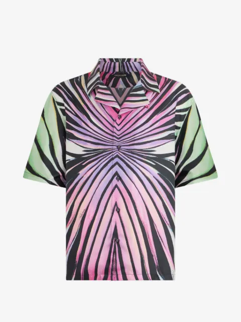 Roberto Cavalli camisa manga corta con estampado gráfico