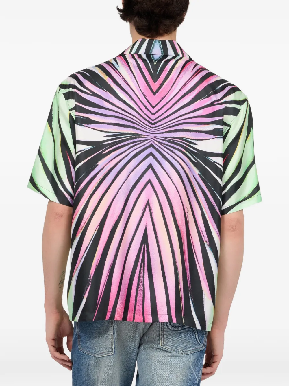 Roberto Cavalli Overhemd met grafische print Zwart