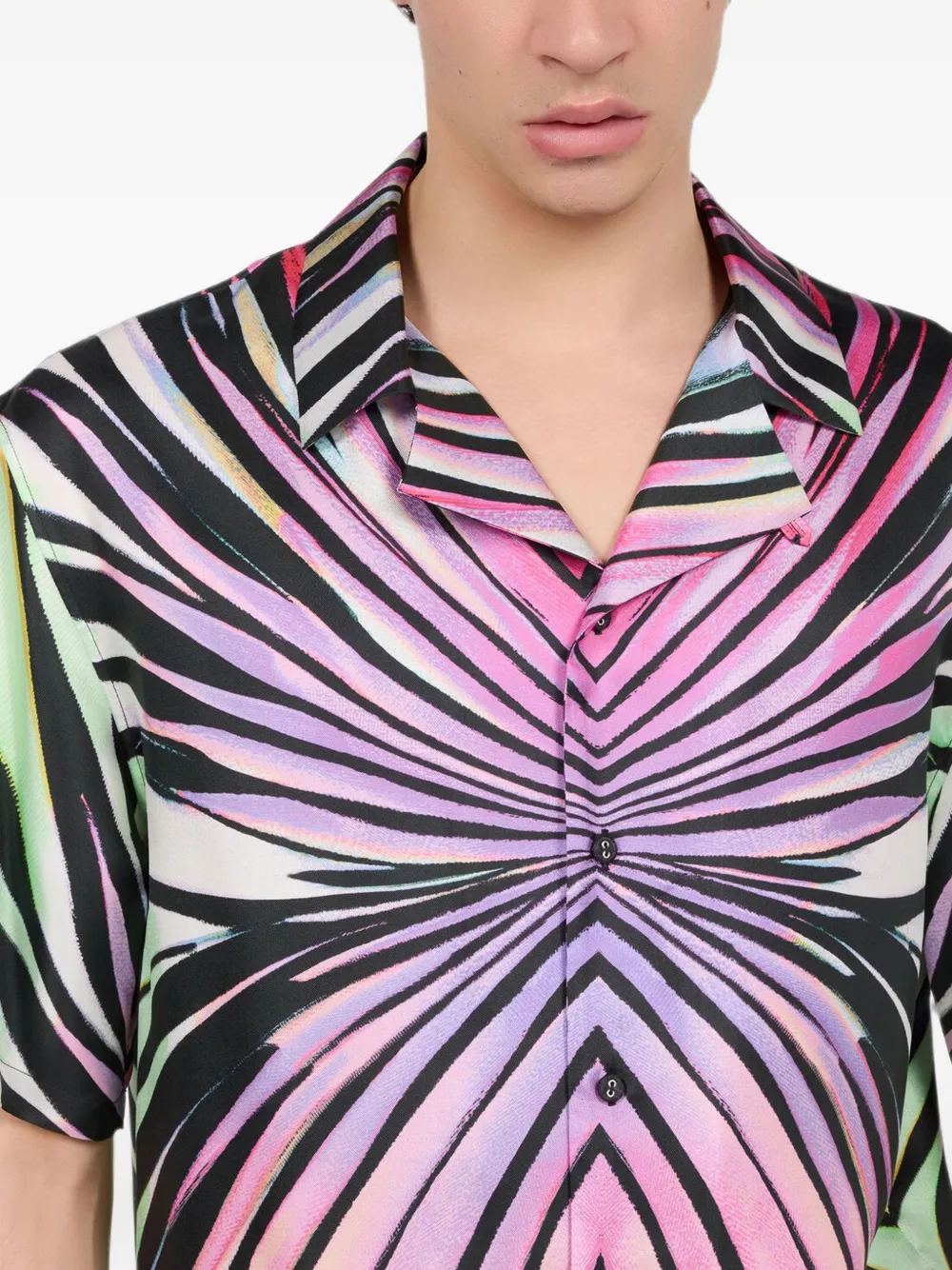 Roberto Cavalli Overhemd met grafische print Zwart