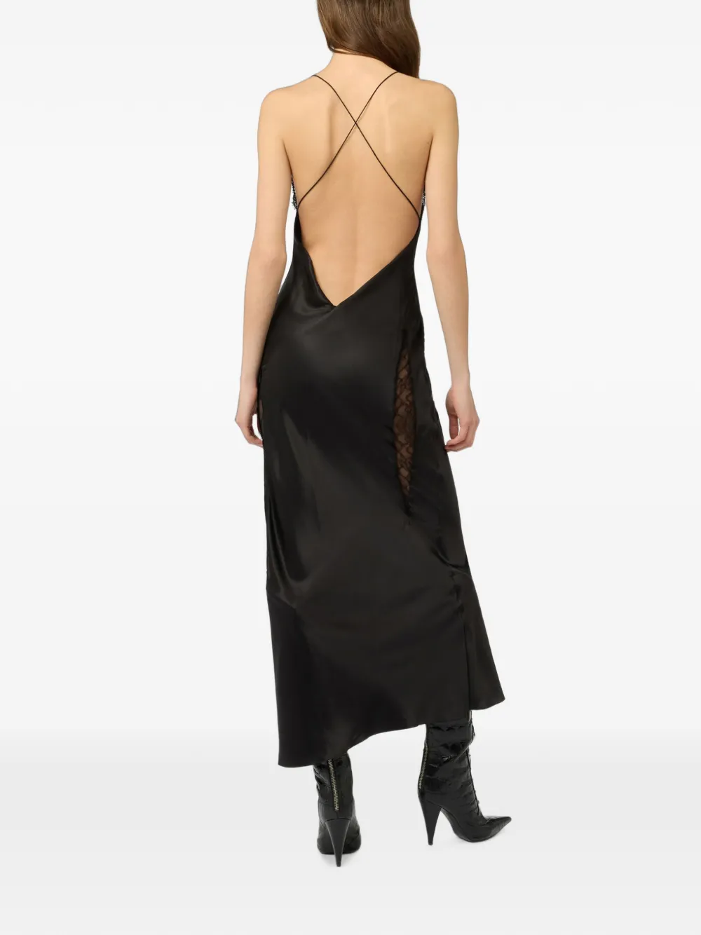 Roberto Cavalli Jurk met afwerking van kant Zwart