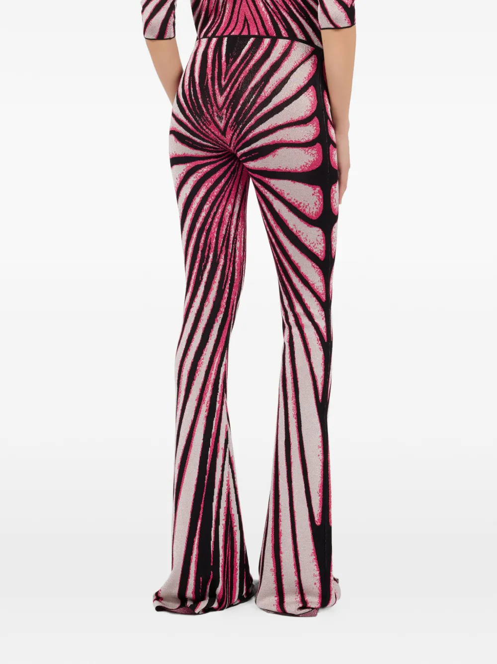 Roberto Cavalli Ray Of Paradise flared broek Zwart
