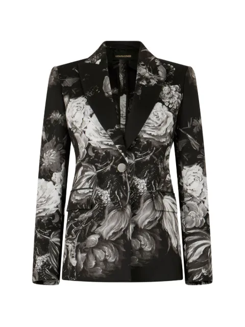 Roberto Cavalli floral-print single-breasted blazer