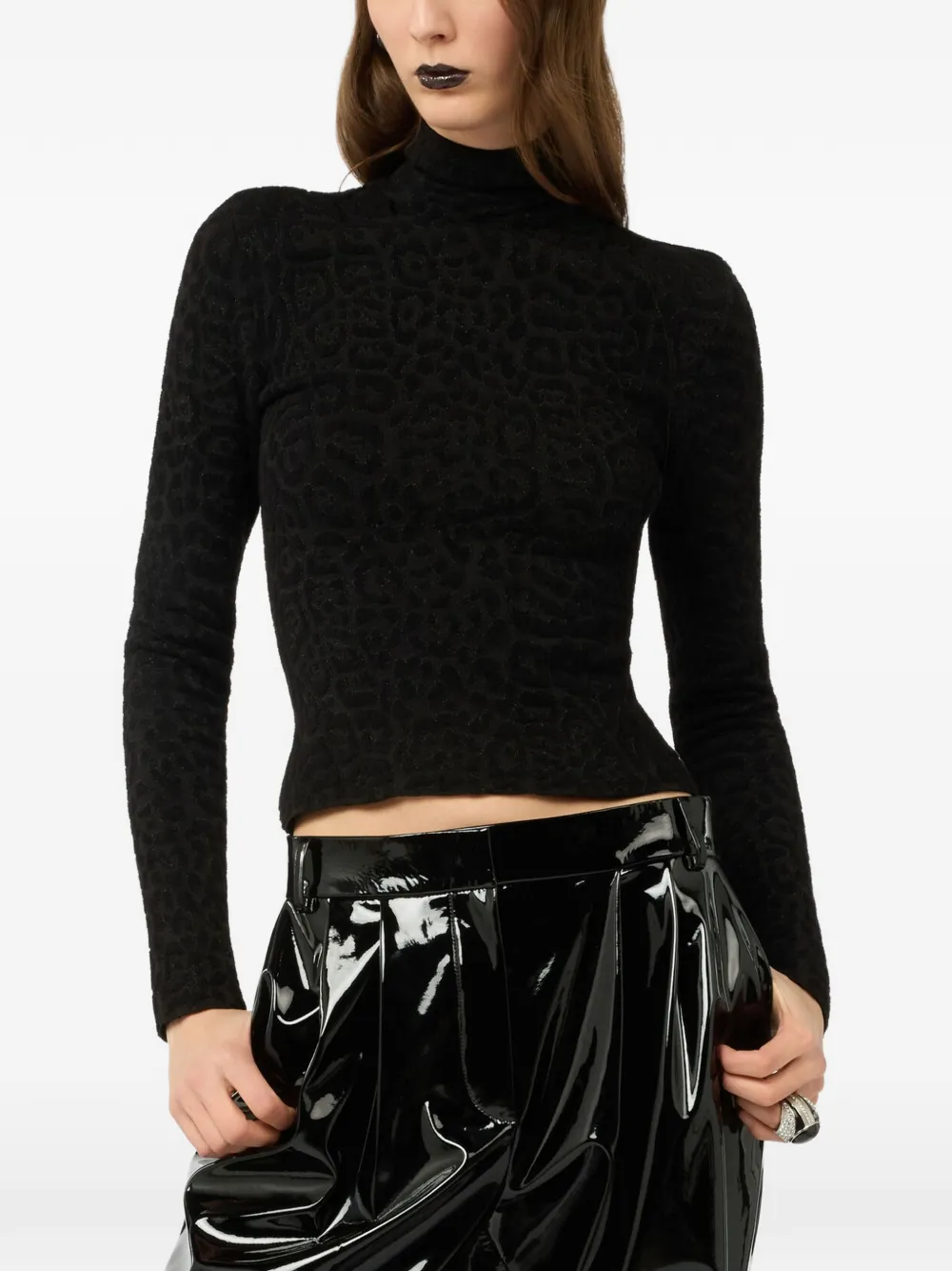 Roberto Cavalli leopard-jacquard T-shirt