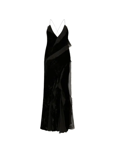 Roberto Cavalli ruffled-details maxi dress