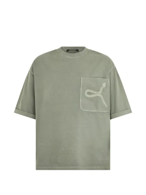 Roberto Cavalli snake-embroidered T-shirt