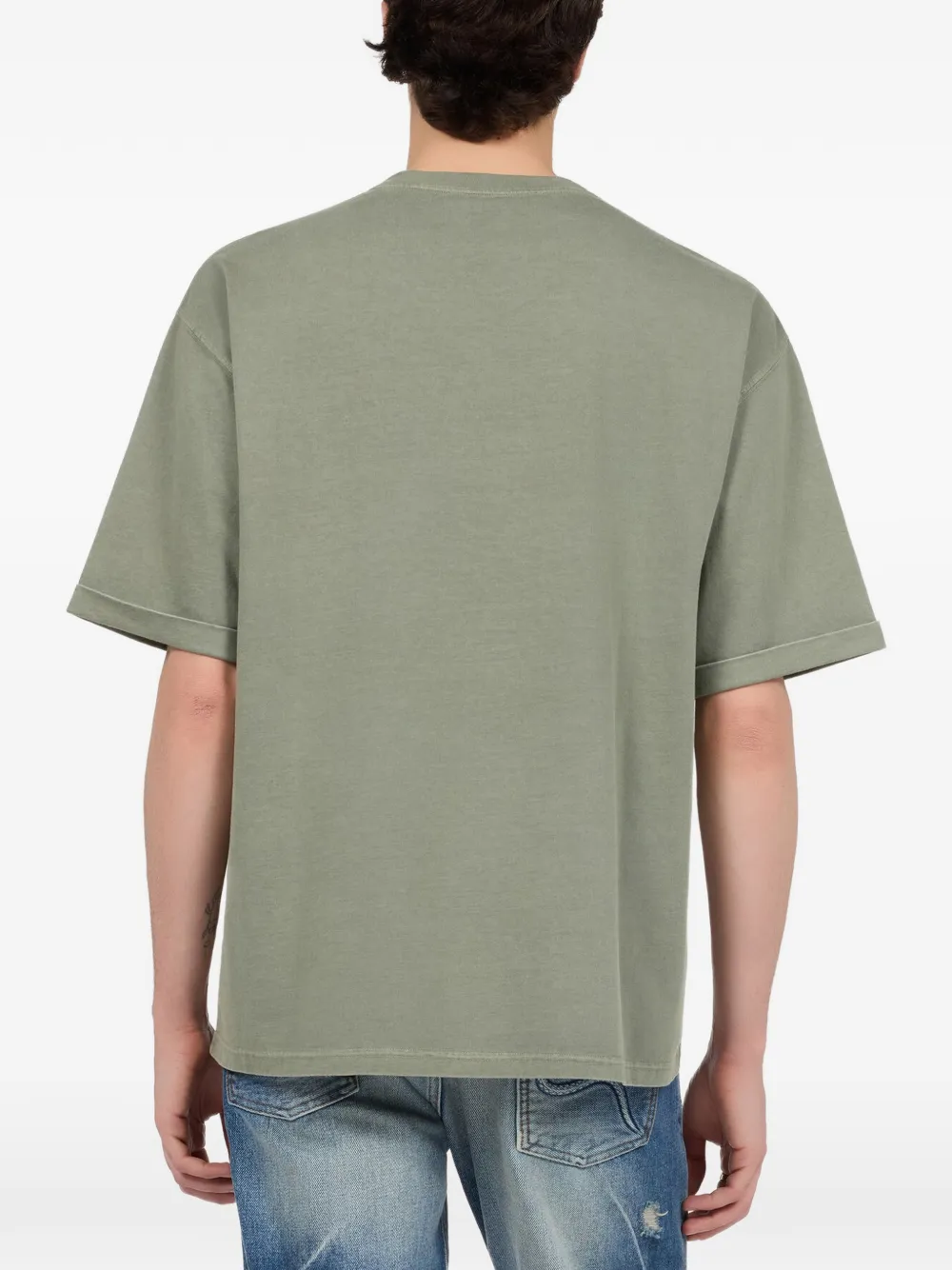 Roberto Cavalli snake-embroidered T-shirt Groen