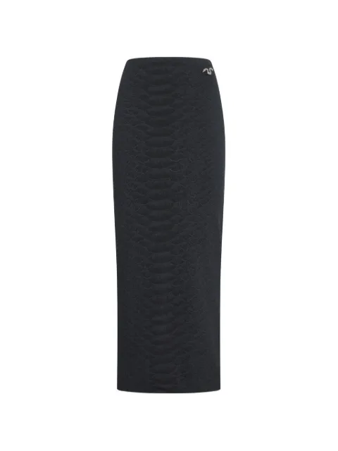 Roberto Cavalli snake-texture midi skirt
