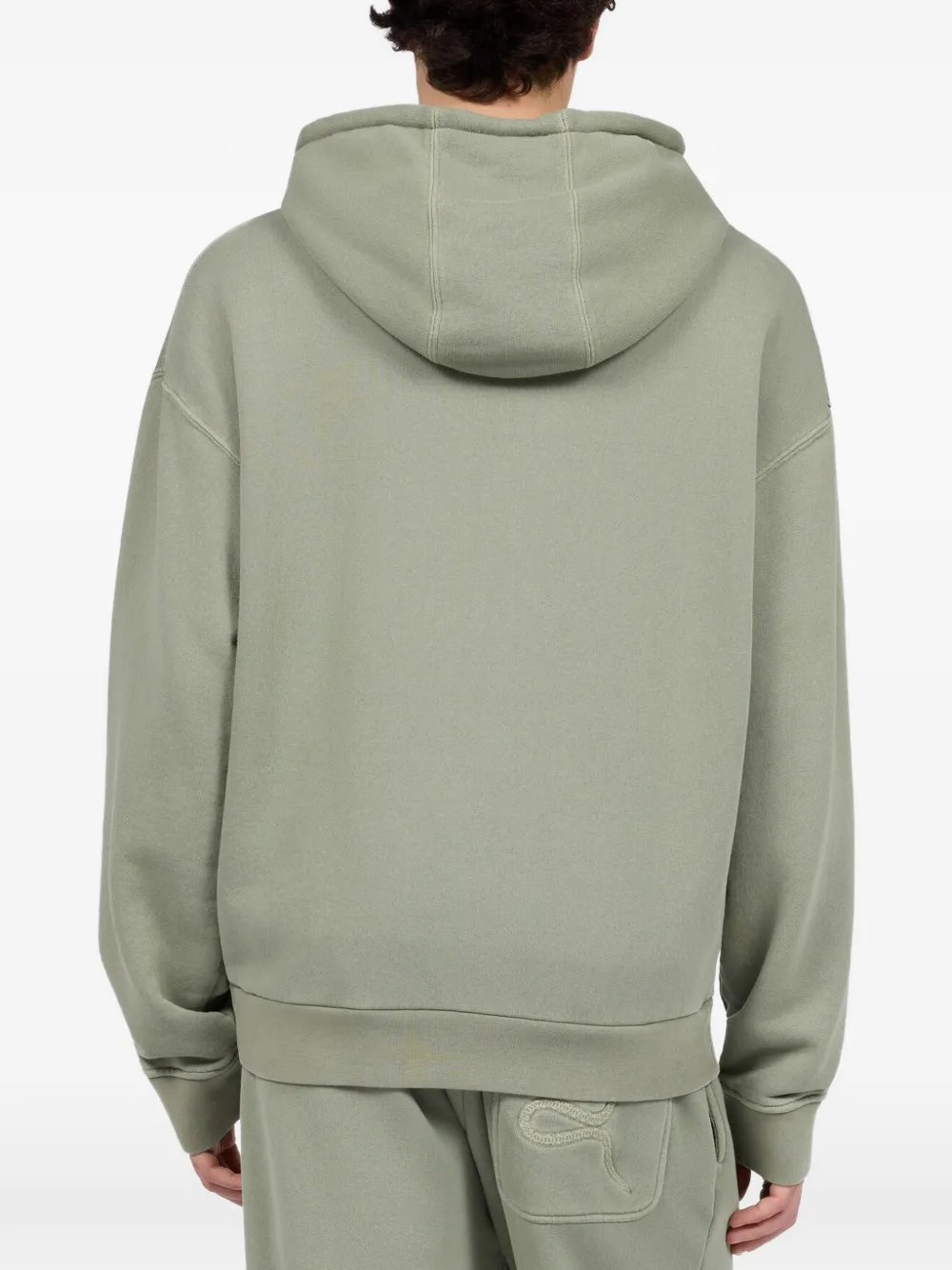 Roberto Cavalli snake-motif zip-up hoodie Groen