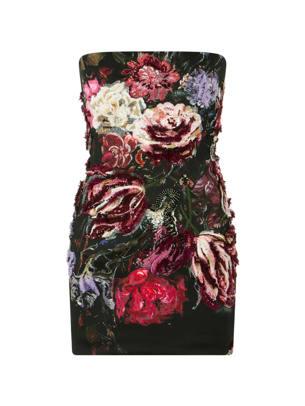 Roberto Cavalli Jurk verfraaid met pailletten en bloemen-print Zwart