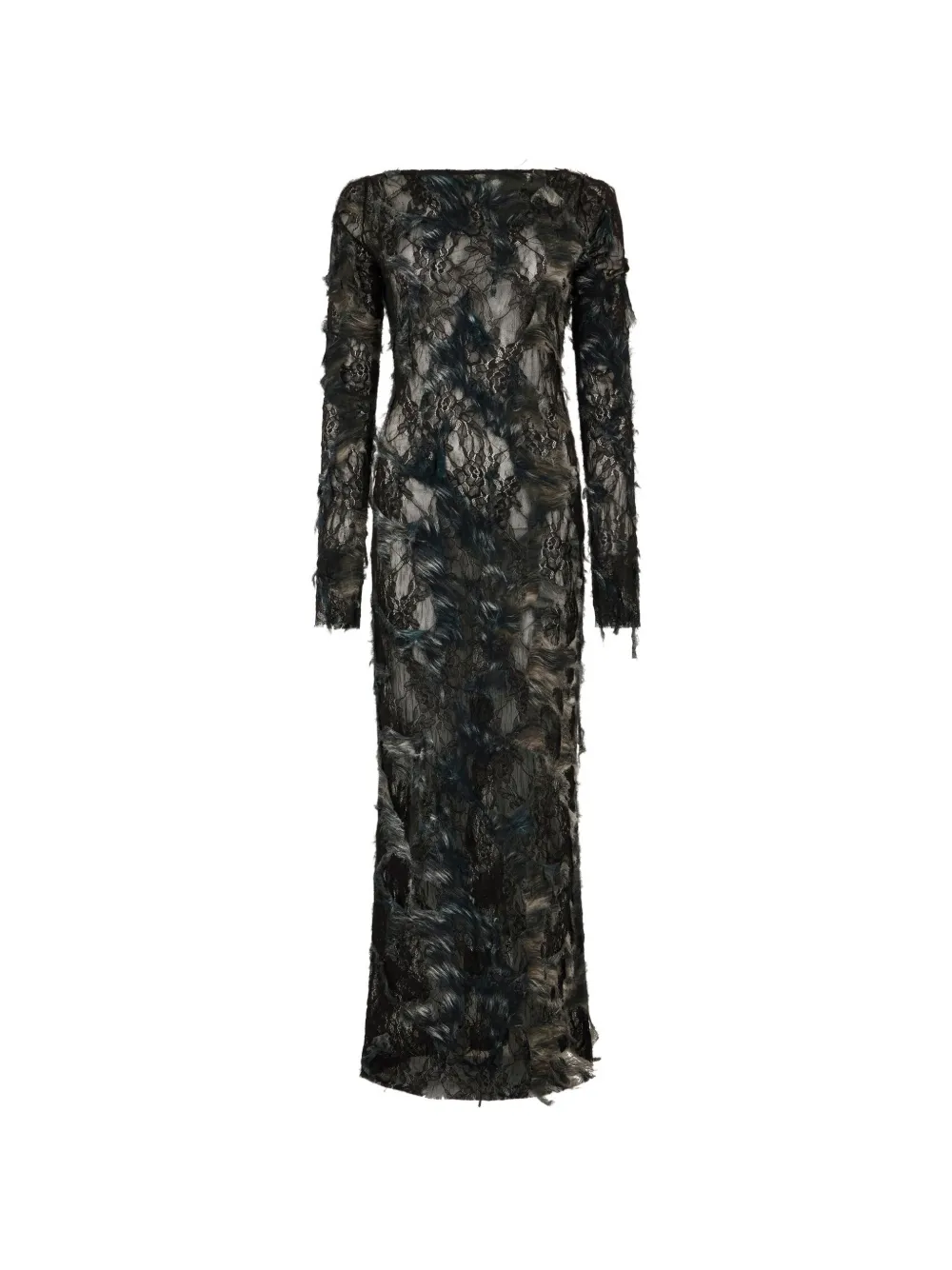 Roberto Cavalli Kleid mit Federn - Schwarz