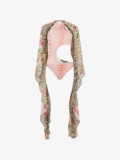 Roberto Cavalli traje de baño con estampado de leopardo