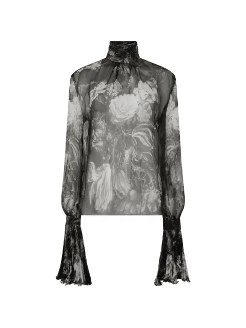 Roberto Cavalli floral-print silk-chiffon blouse