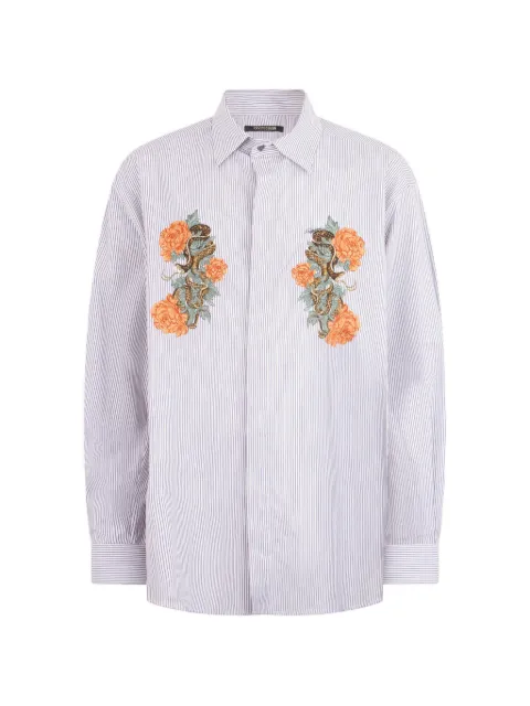 Roberto Cavalli embroidered-detail stripe shirt