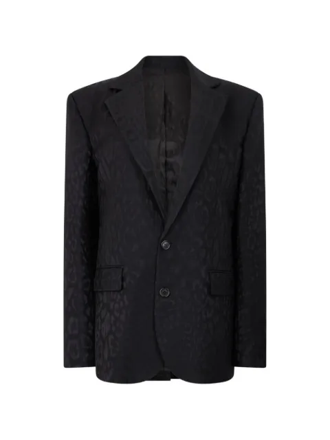 Roberto Cavalli leopard-jacquard notched-lapel jacket