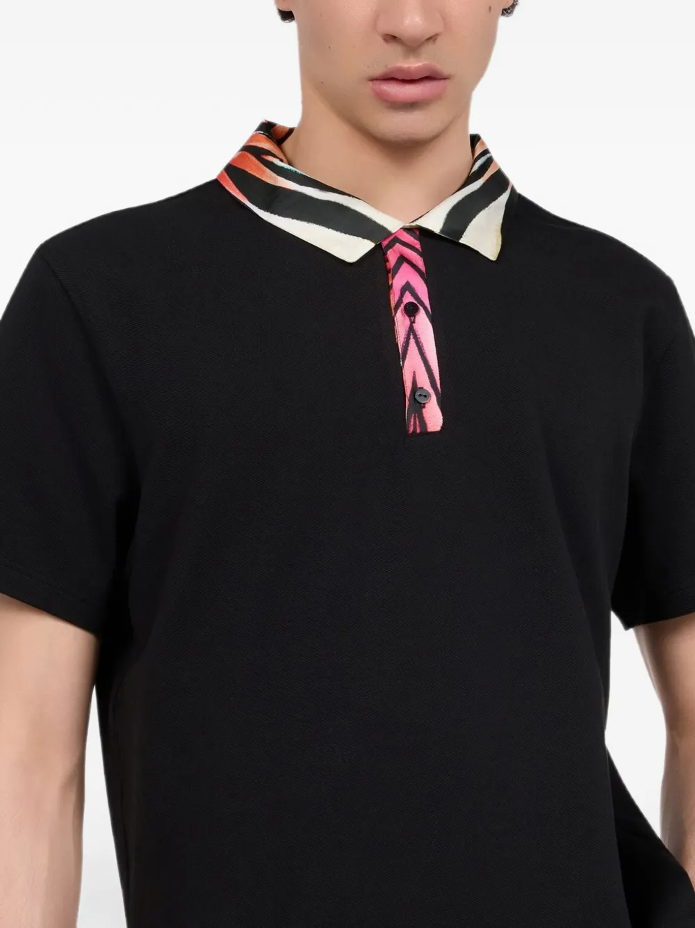 Roberto Cavalli Ray Of Paradise poloshirt met kraag Zwart