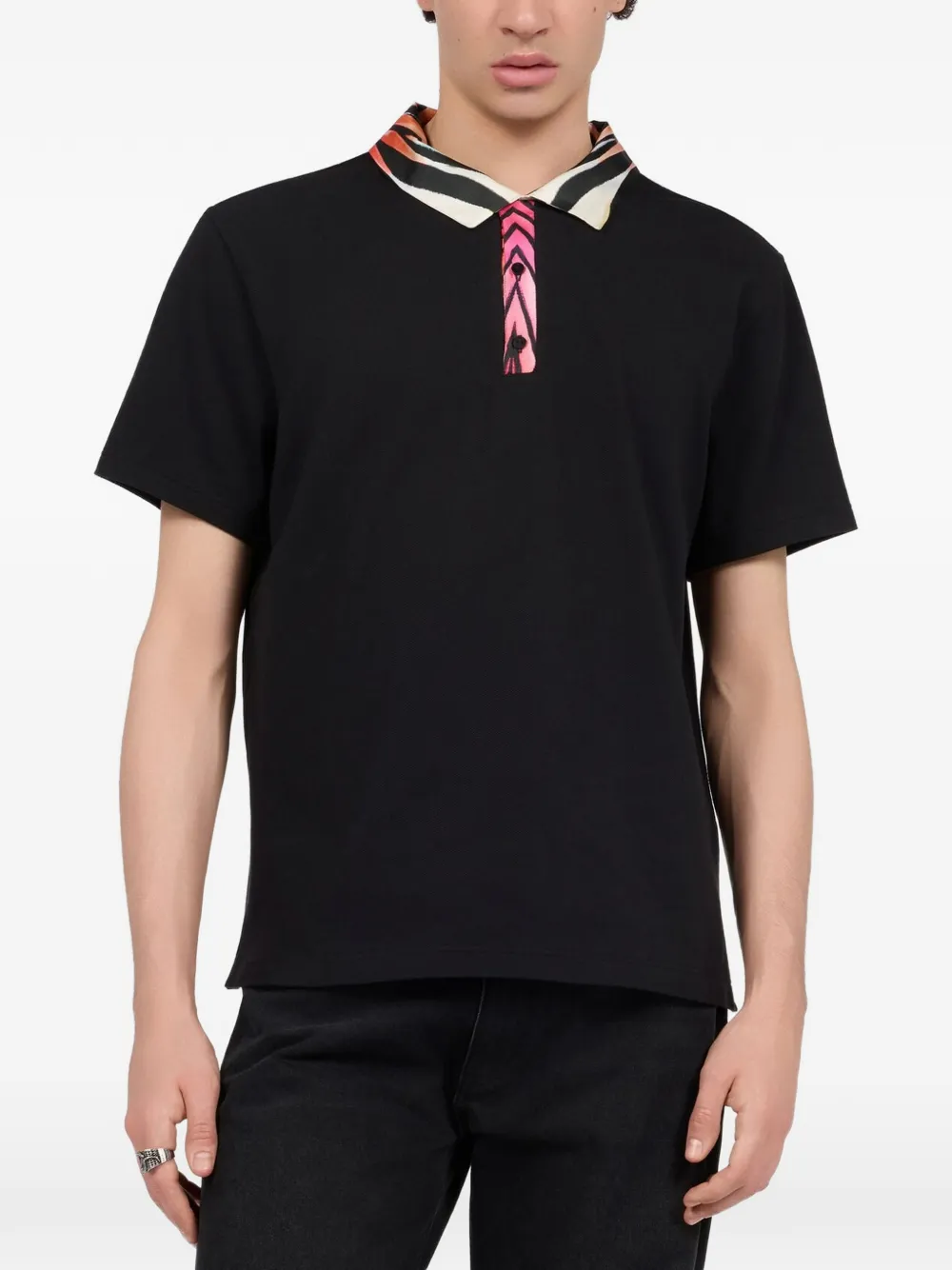 Roberto Cavalli Ray Of Paradise poloshirt met kraag Zwart