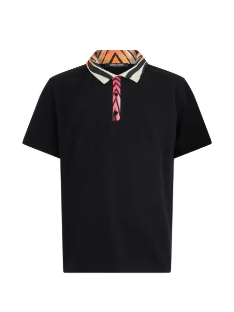 Roberto Cavalli Ray Of Paradise collar polo shirt