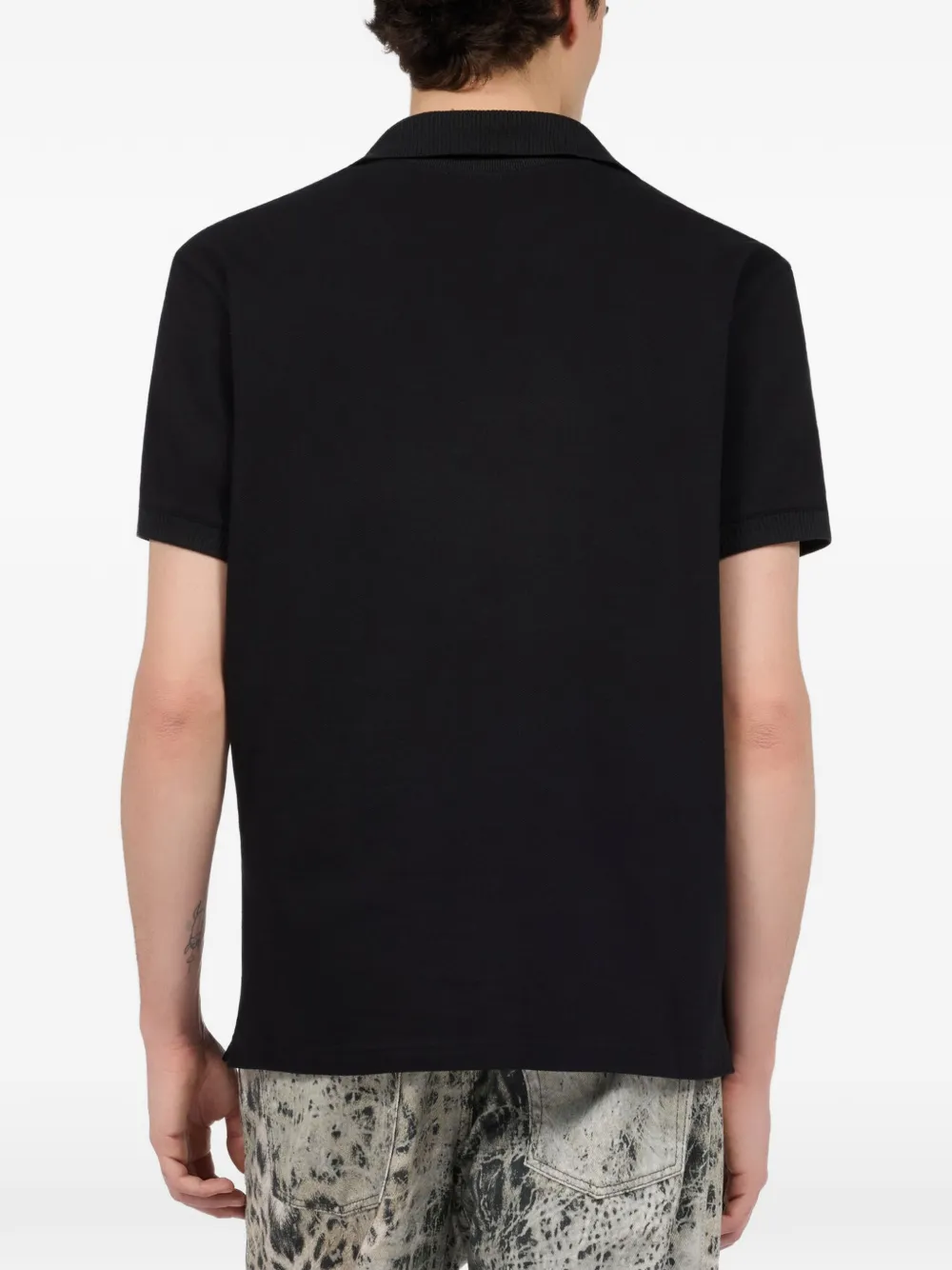 Roberto Cavalli Poloshirt met geborduurd logo Zwart