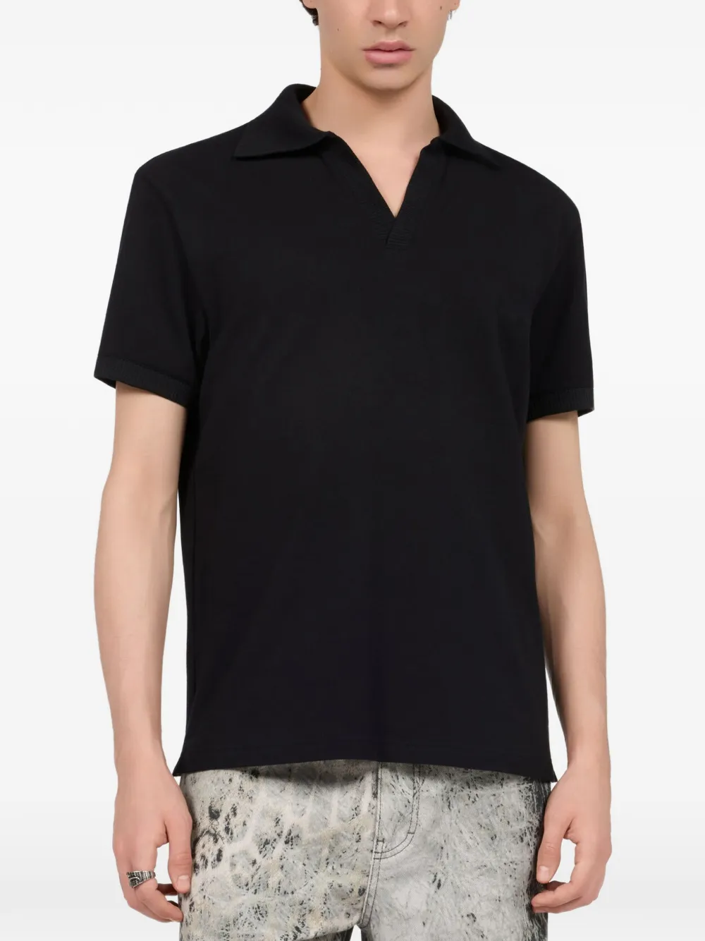 Roberto Cavalli Poloshirt met geborduurd logo Zwart
