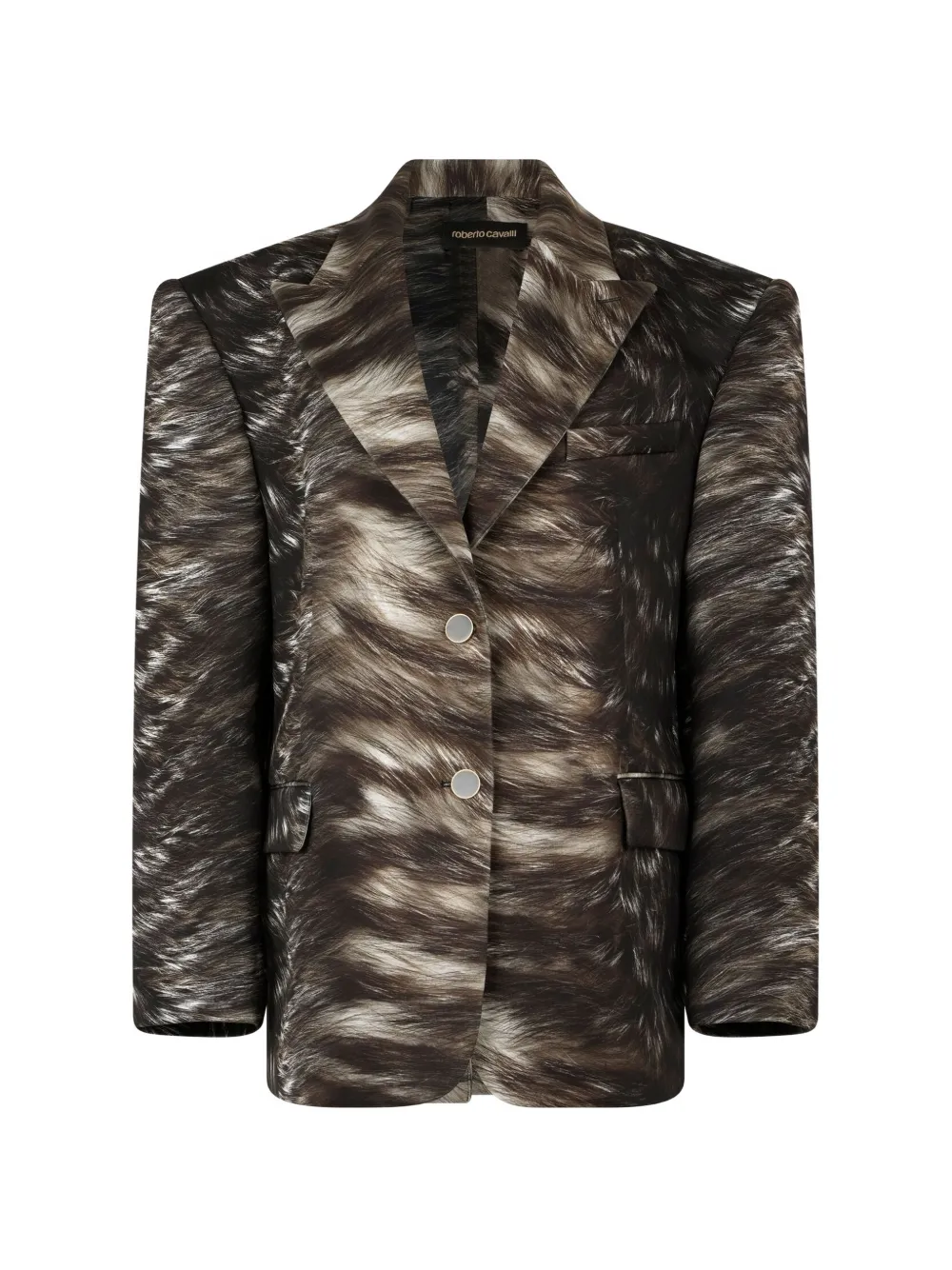 Roberto Cavalli veste imprimée façon fourrure - Marron Roberto Cavalli veste imprimée façon fourrure - Marron