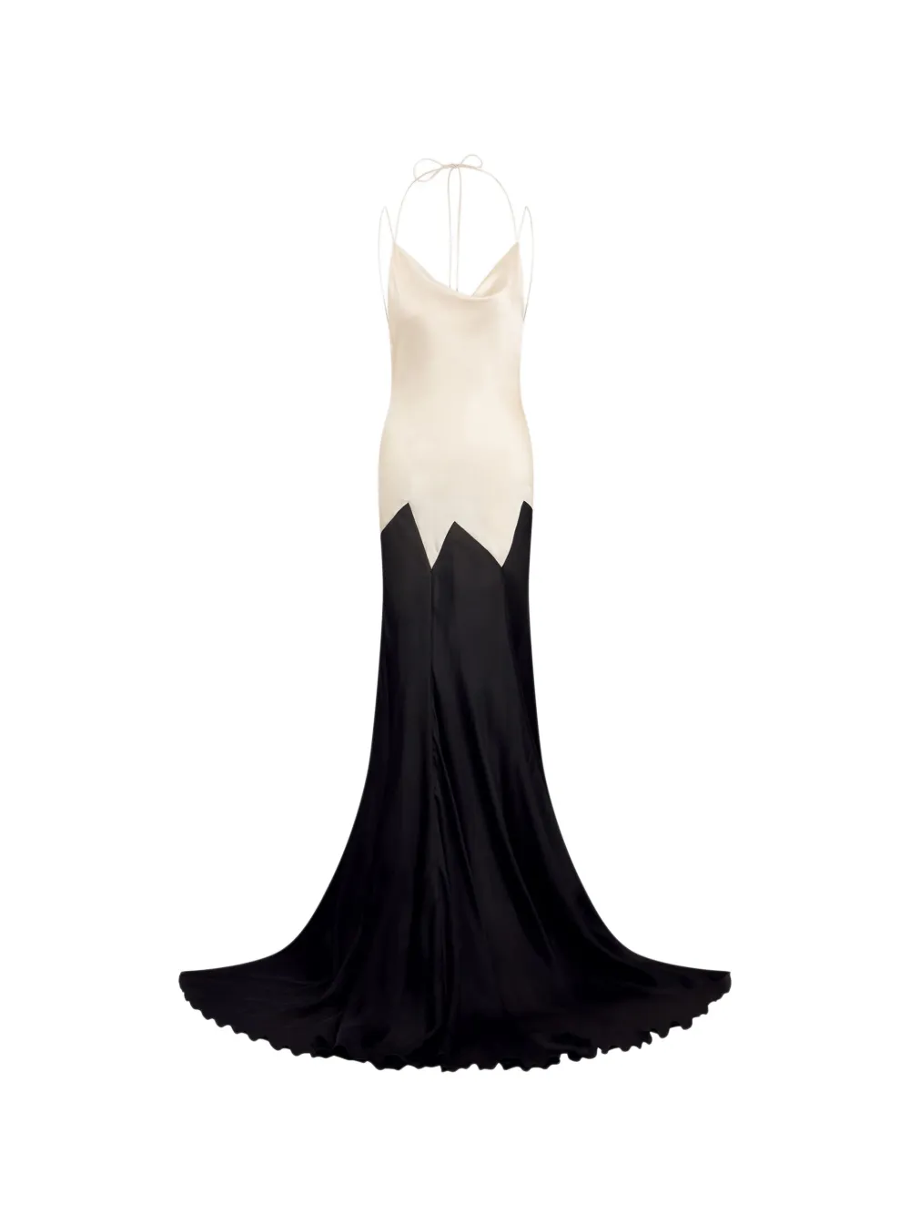 Roberto Cavalli robe-nuisette bicolore longue - Noir Roberto Cavalli robe-nuisette bicolore longue - Noir