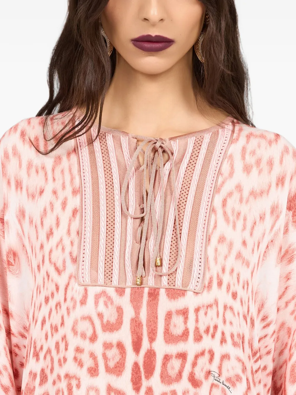 Roberto Cavalli Tuniek met luipaardprint Roze