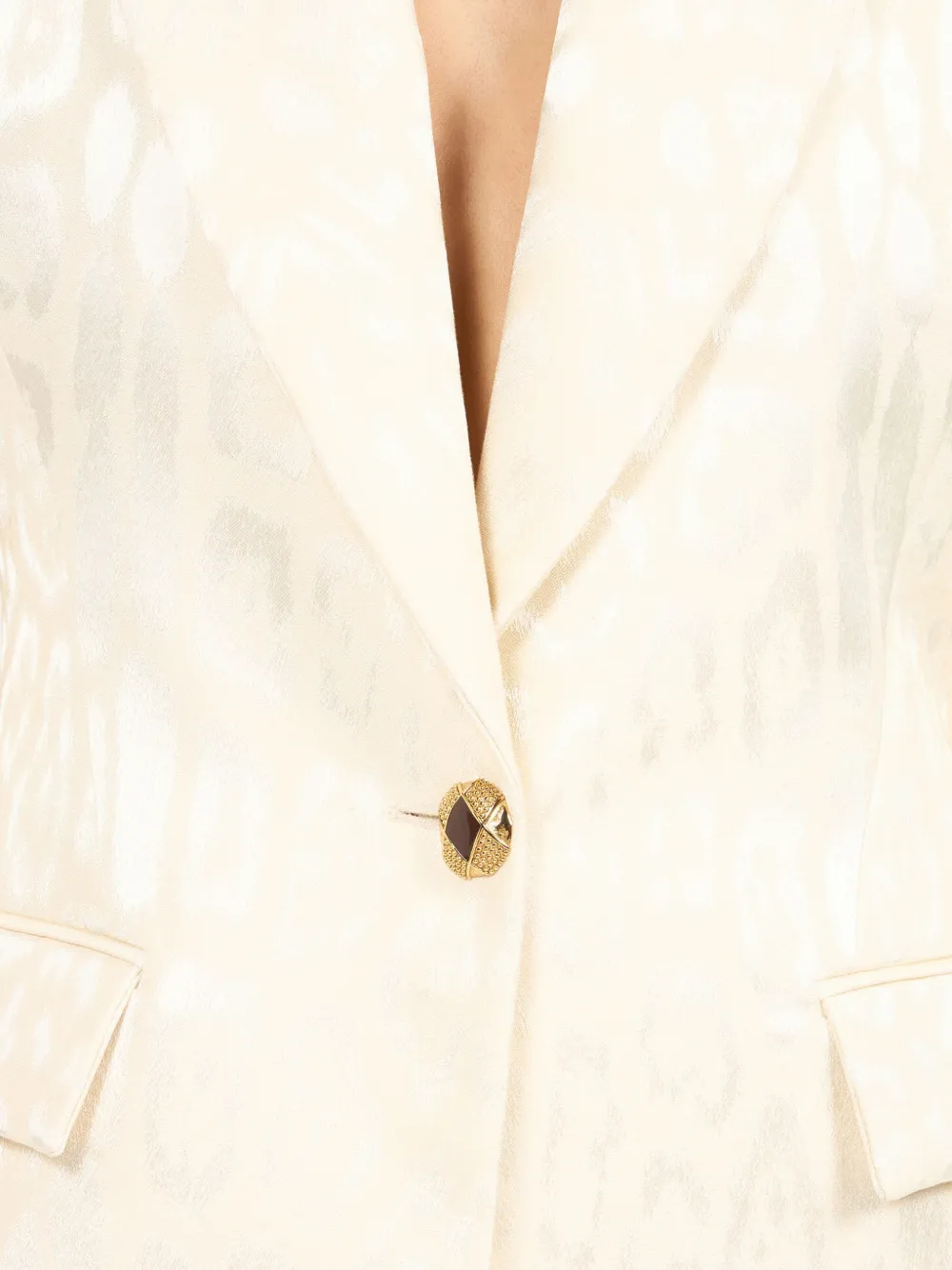 Roberto Cavalli Blazer met enkele rij knopen Beige