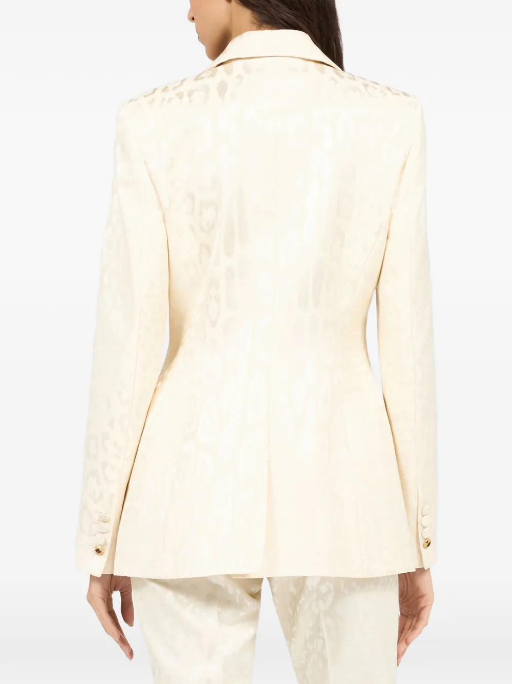 Roberto Cavalli Blazer met enkele rij knopen Beige