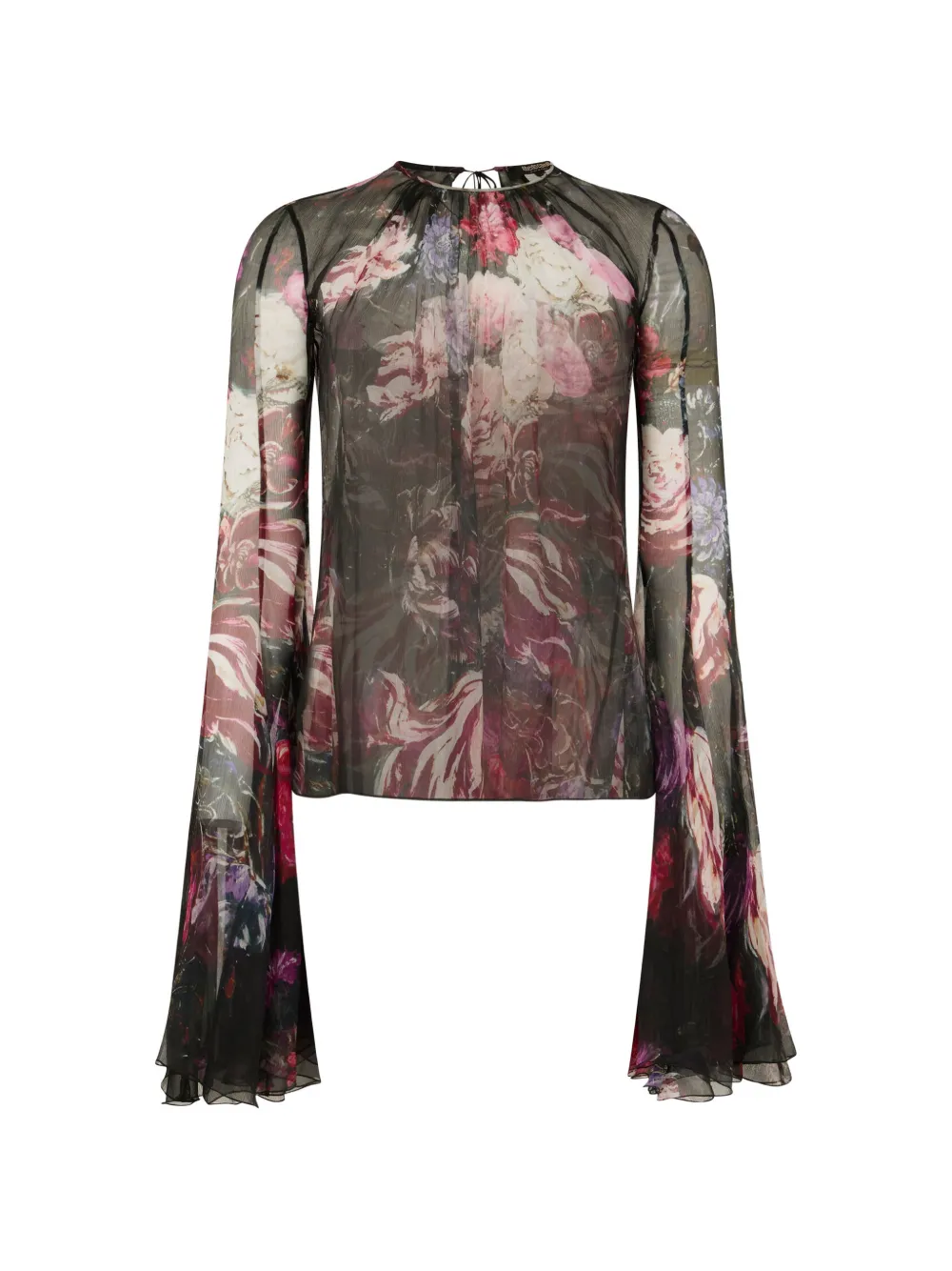 Roberto Cavalli Blusa a fiori - Nero