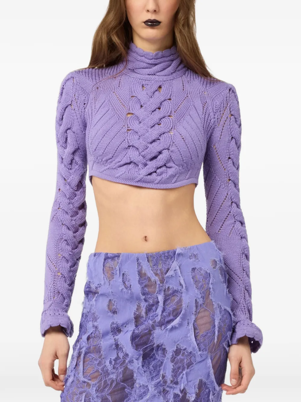 Roberto Cavalli Cropped trui Paars