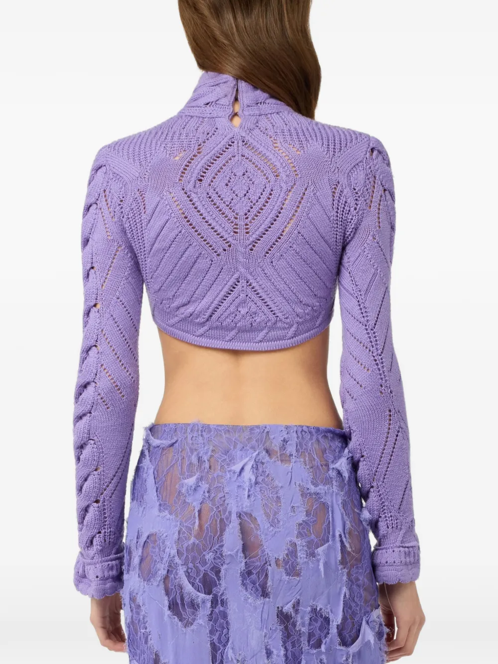 Roberto Cavalli Cropped trui Paars
