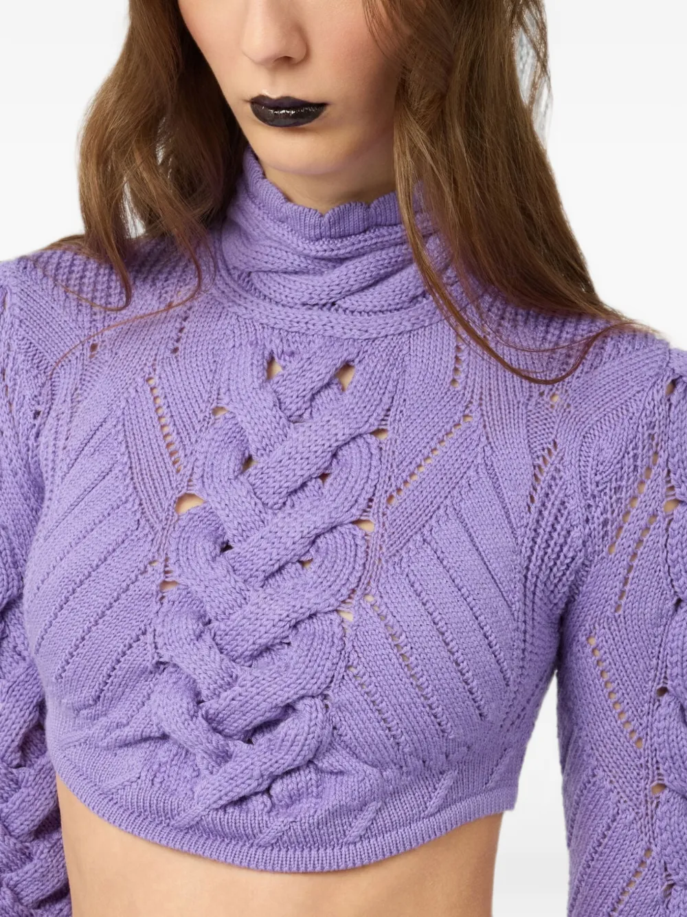 Roberto Cavalli Cropped trui Paars