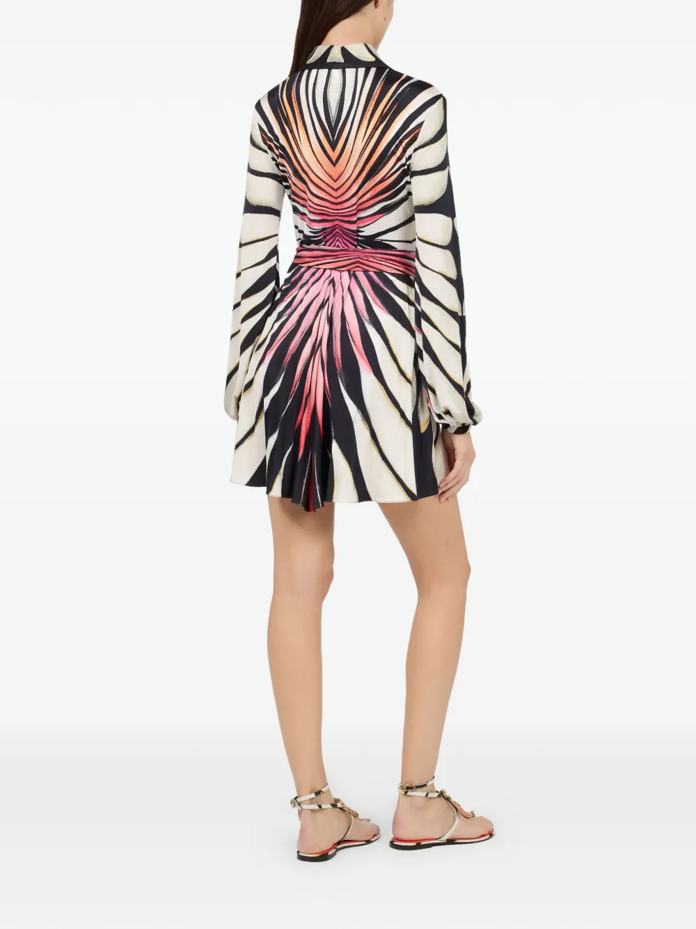 Roberto Cavalli Ray Of Paradise mini-blousejurk met print Beige