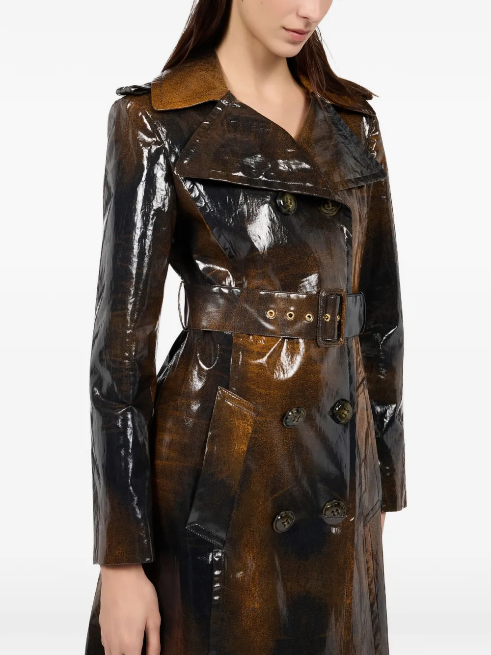 Roberto Cavalli Jas met ceintuur Bruin