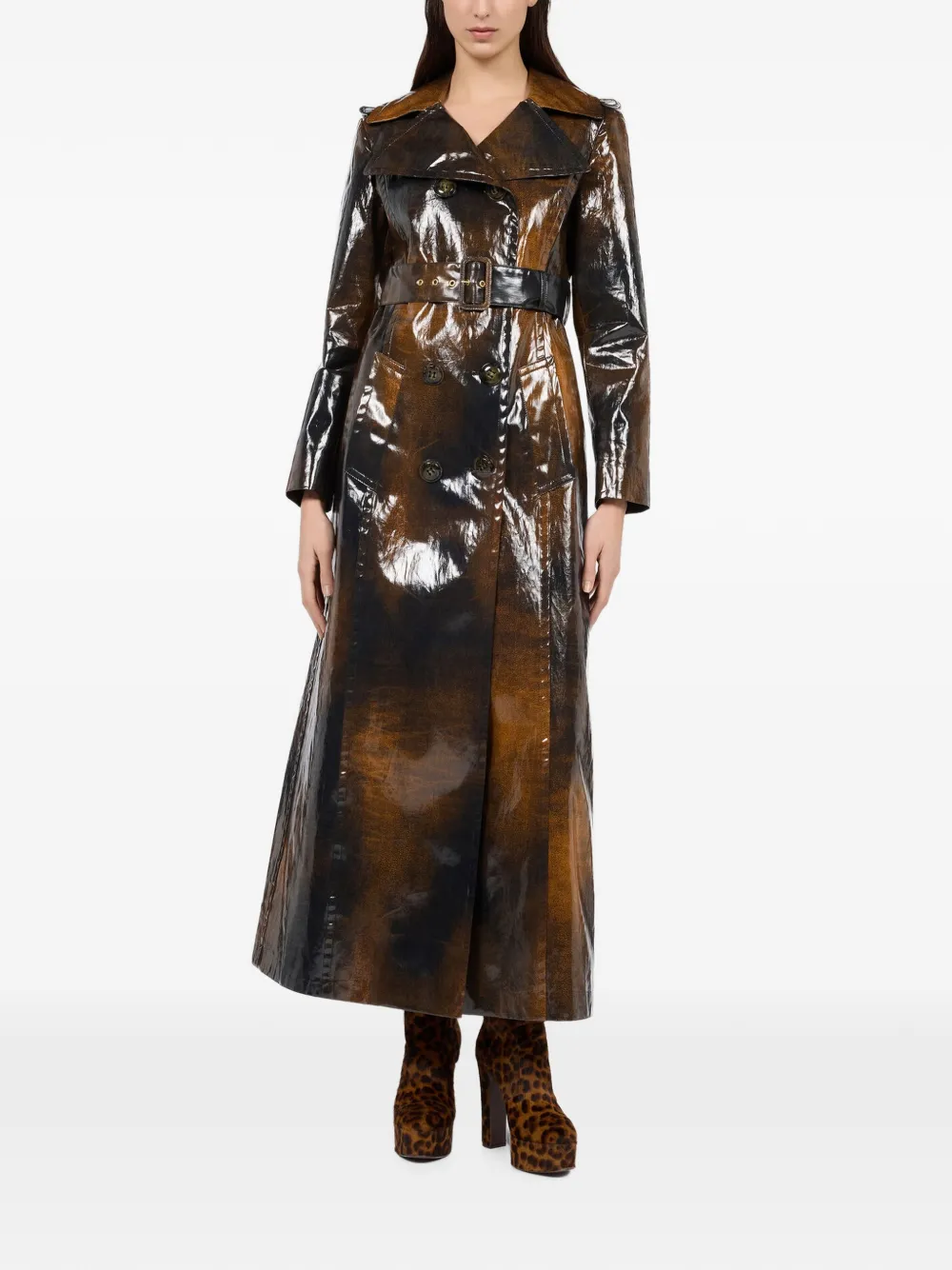 Roberto Cavalli Jas met ceintuur Bruin