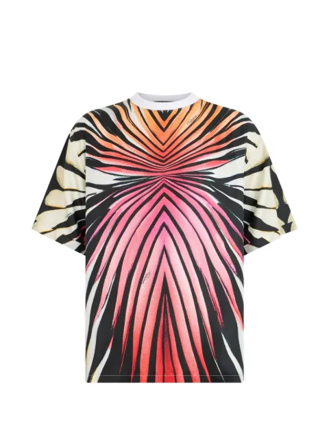 Roberto Cavalli Ray Of Paradise abstract-print panelled T-shirt