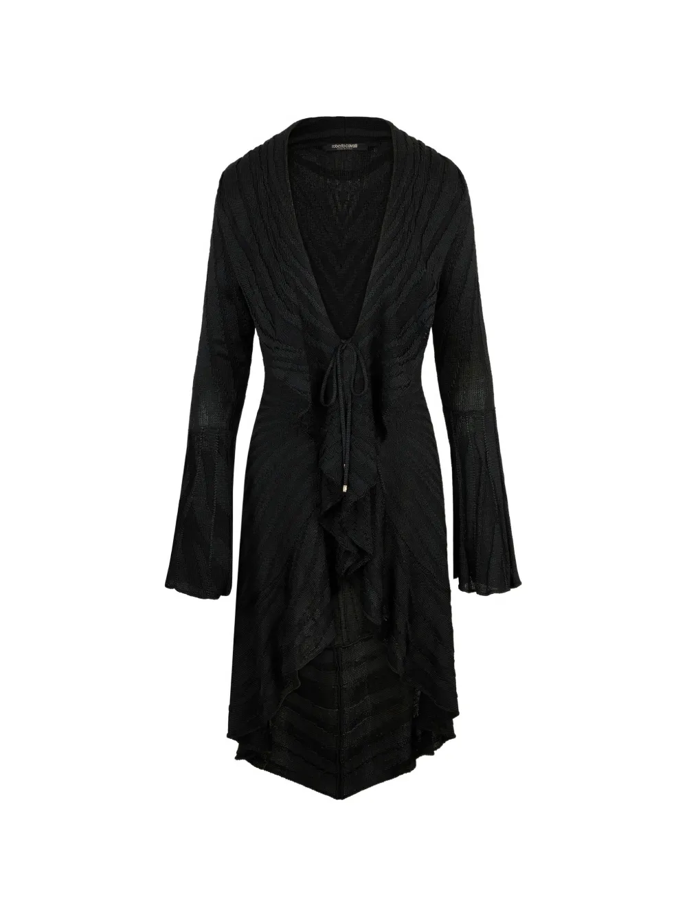 Roberto Cavalli Cardigan mit Rüschenborte - Schwarz